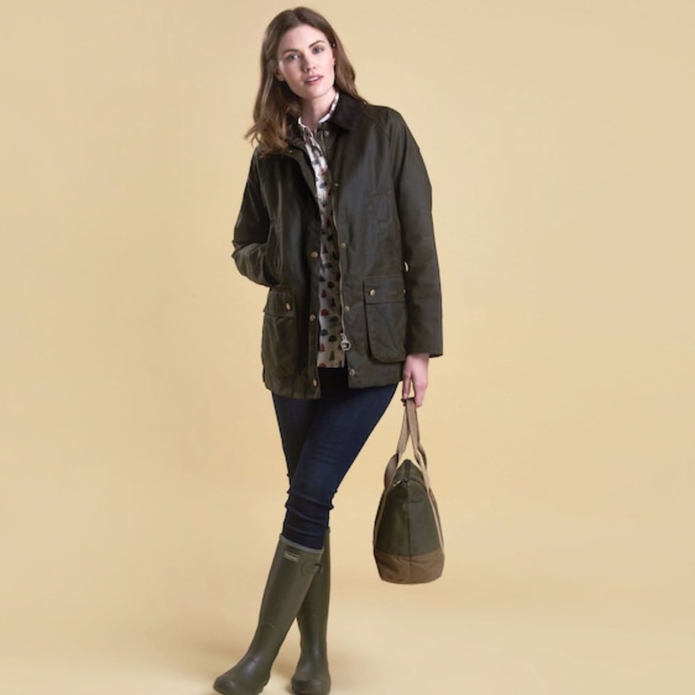 Sage Barbour Beadnell Wax Jacket - Picture 3 of 8